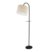 Arc Floor Lamp with One Shelf in Black Color Base