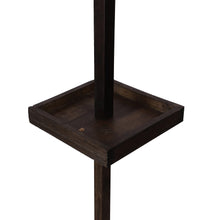 FRAPPE UPLIGHT FLOOR LAMP IN SOLID WOOD  WITH WHITE WASHABLE ACRYLIC SHADE IN WALNUT POLISH COLOR BASE