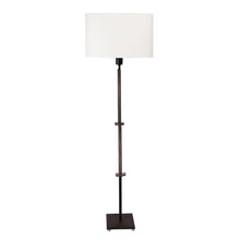 ORLANDO FLOOR LAMP WITH OFFWHITE SHADE IN OVAL SHAPE AND WALNUT POLISH BASE IN SOLID WOOD