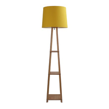 Plazo Lamp with 3 Tier Floor Lamp in Natural Finish