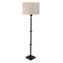 ORLANDO FLOOR LAMP WITH ORANGE SHADE IN OVAL SHAPE AND WALNUT POLISH BASE IN SOLID WOOD