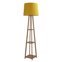 Plazo Lamp with 3 Tier Floor Lamp in Natural Finish