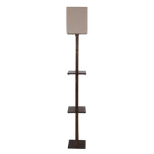 HUDSON 3 SHELF FLOOR LAMP IN WALNUT FINISH WITH BEIGE SHADE FOR HOME DECOR GIFT (PACK OF 1)