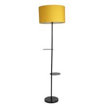 3 IN 1 METAL LAMP WITH DOUBLE SHELF YELLOW