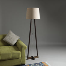 TRANQUIL DOUBLE LEG LAMP IN SOLID WOOD WITH WALNUT FINISH