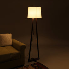 TRANQUIL DOUBLE LEG LAMP IN SOLID WOOD WITH WALNUT FINISH