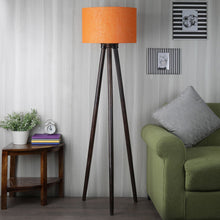 MODERN TRIPOD FLOOR LAMP IN SOLID WOOD WALNUT FINISH