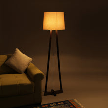 TRANQUIL DOUBLE LEG LAMP IN SOLID WOOD WITH WALNUT FINISH