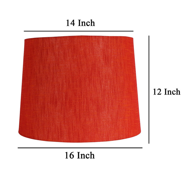 RED FABRIC FLOOR LAMP SHADE