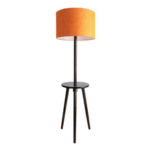 Solid Wood Orange Side Lamp With Resting Space Floor Lamp With Storage