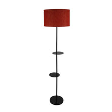 3 IN 1 METAL LAMP WITH DOUBLE SHELF RED