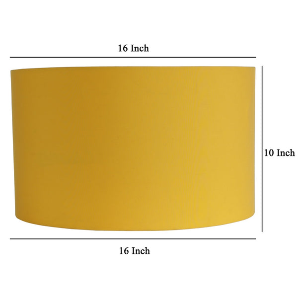 YELLOW FABRIC FLOOR LAMP SHADE