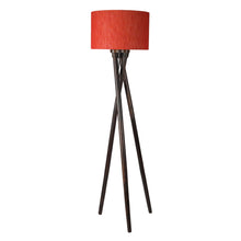 MODERN CROSS LEG TRIPOD LAMP IN SOLID WOOD WALNUT FINISH