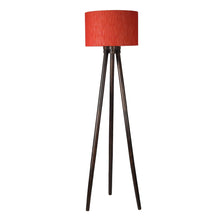 MODERN CROSS LEG TRIPOD LAMP IN SOLID WOOD WALNUT FINISH