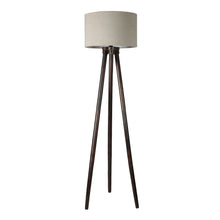 MODERN CROSS LEG TRIPOD LAMP IN SOLID WOOD WALNUT FINISH