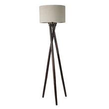 MODERN CROSS LEG TRIPOD LAMP IN SOLID WOOD WALNUT FINISH