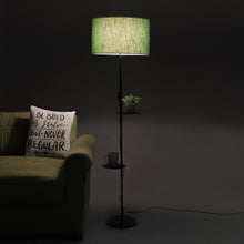 3 IN 1 METAL LAMP WITH DOUBLE SHELF GREEN