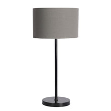 METAL TABLE LAMP WITH GOLD FOIL INSIDE IN SHINY BLACK FINISH