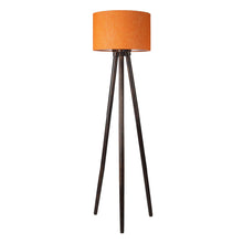 MODERN TRIPOD FLOOR LAMP IN SOLID WOOD WALNUT FINISH