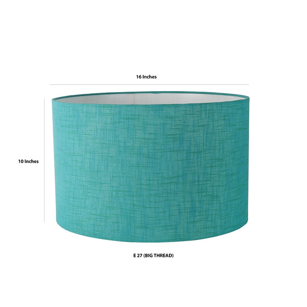 TURQUOISE DRUM SHAPE LAMP SHADE