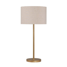 GOLD COLOR METAL TABLE LAMP WITH BEIGE SHADE