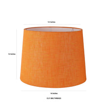 BRIGHT ORANGE TAPER SHAPE LAMP SHADE