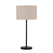 BLACK COLOR METAL TABLE LAMP WITH BEIGE SHADE