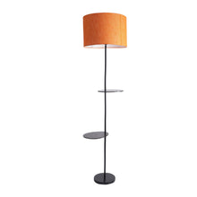 3-IN-1 LAMP IN TAPER SHADE WITH SHELVES FOR STORAGE