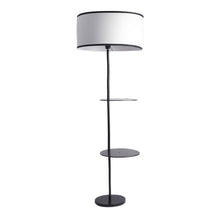 3-IN-1 LAMP IN TAPER SHADE WITH SHELVES FOR STORAGE