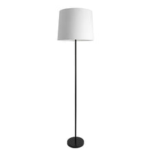 METAL FLOOR LAMP IN WHITE TAPER SHADE