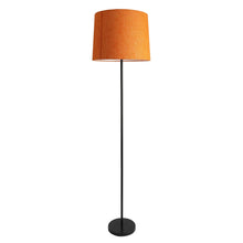 METAL FLOOR LAMP IN ORANGE TAPER SHADE