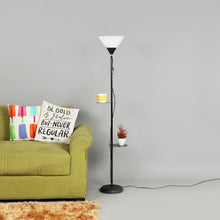 PLAZA UPLIGHT LAMP WITH DOUBLE SHELF