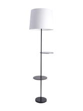 3-IN-1 LAMP IN TAPER SHADE WITH SHELVES FOR STORAGE