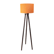 ORANGE FABRIC DAR BROWN FLOOR LAMP