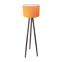 ORANGE FABRIC DAR BROWN FLOOR LAMP