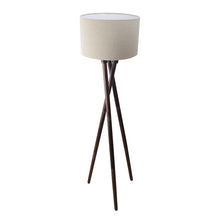 BEIGE FABRIC SOLID WOOD FLOOR LAMP WITH SHADE