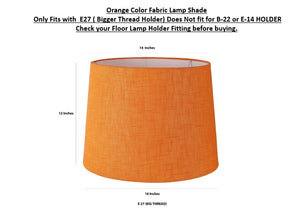 BRIGHT ORANGE TAPER SHAPE LAMP SHADE