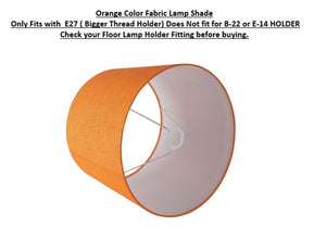 BRIGHT ORANGE TAPER SHAPE LAMP SHADE