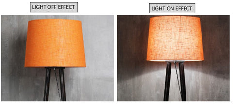 BRIGHT ORANGE TAPER SHAPE LAMP SHADE