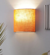 ECONOMICAL ORANGE FABRIC WALL LIGHT