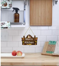 Sanded Edge Craft Home Decoration 'MOM's Kitchen' Woodem Wall Hanging For Home, Kitchen  (Light Brown)Wall Hanging Made of Wood